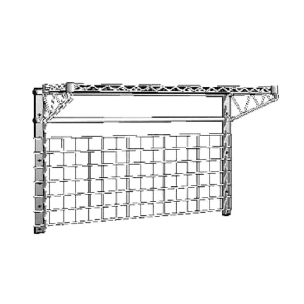 Metro WG1860BR SmartWall Wire Grid 60" X 18" Brite (zinc) Finish