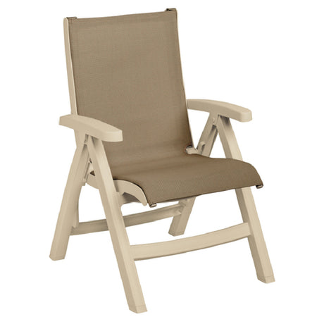 Grosfillex UT002066 Jamaica Beach Midback Folding Chair Stackable Designed For Outdoor Use