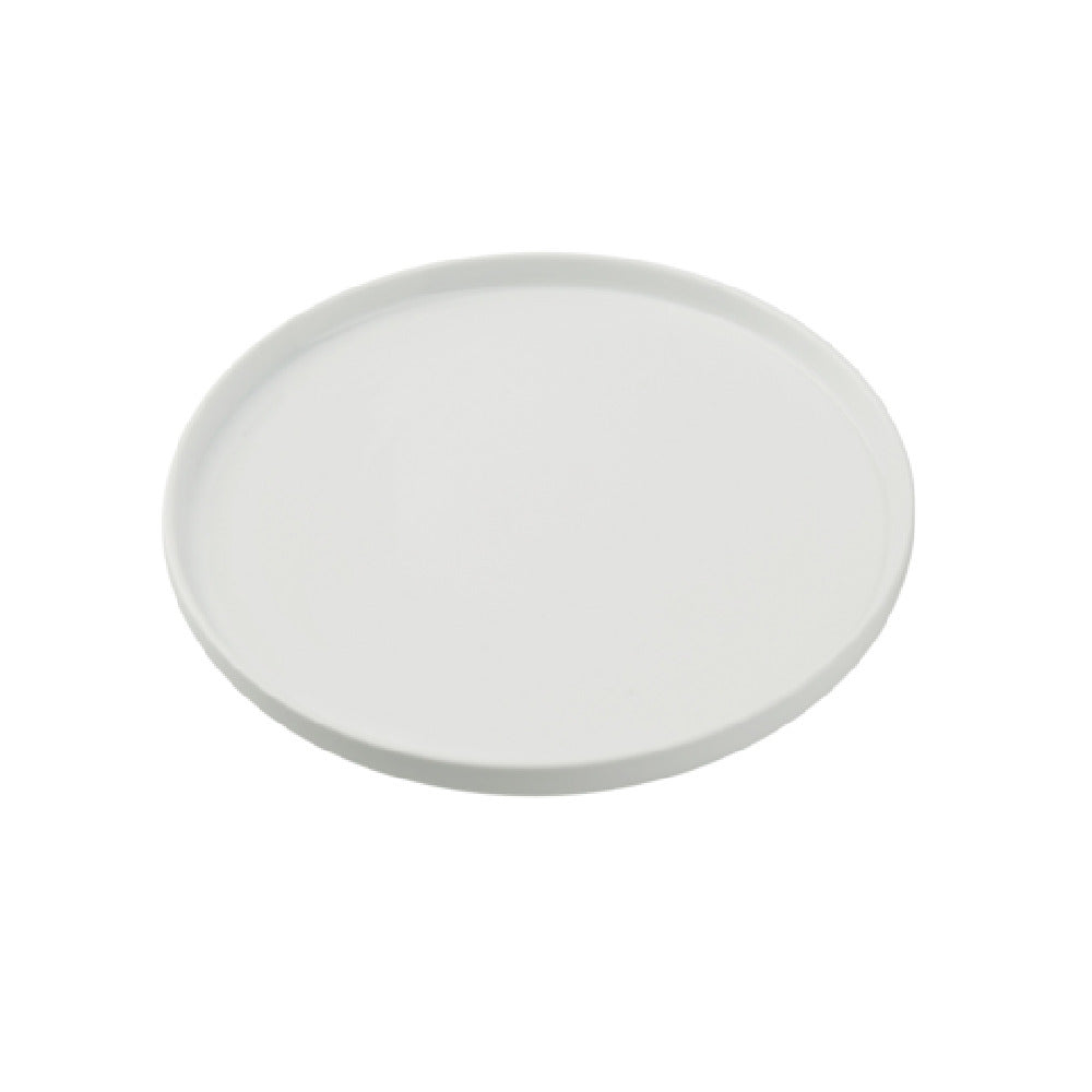 Yanco CA-207 Cambria Dinner Plate 7-1/4" Dia. X 7/8"H Porcelain With Aluminum