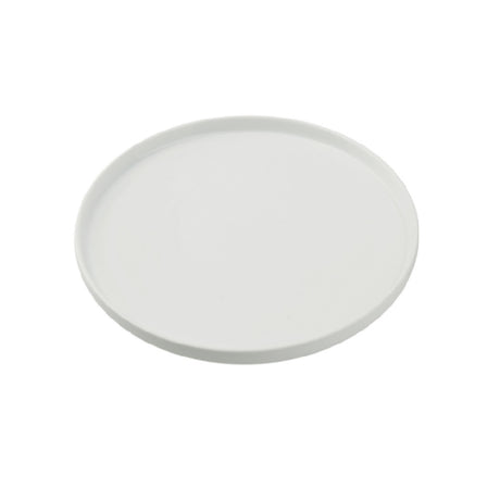 Yanco CA-207 Cambria Dinner Plate 7-1/4" Dia. X 7/8"H Porcelain With Aluminum