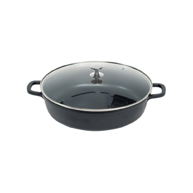 Steelite AP320011 Casserole Dish With SS Knob Glass Lid 6.0 Qt 16.5" X 13.25" X 6"