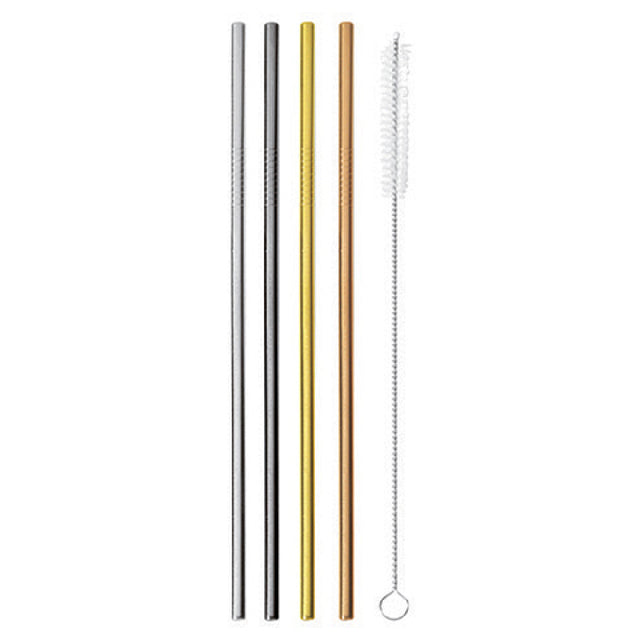 Paderno 41490G00 Straw Set 8-1/2"L Stainless Steel