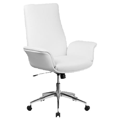 Flash Furniture BT-88-MID-WH-GG Executive Swivel Office Chair 43" To 46" Adjustable Height