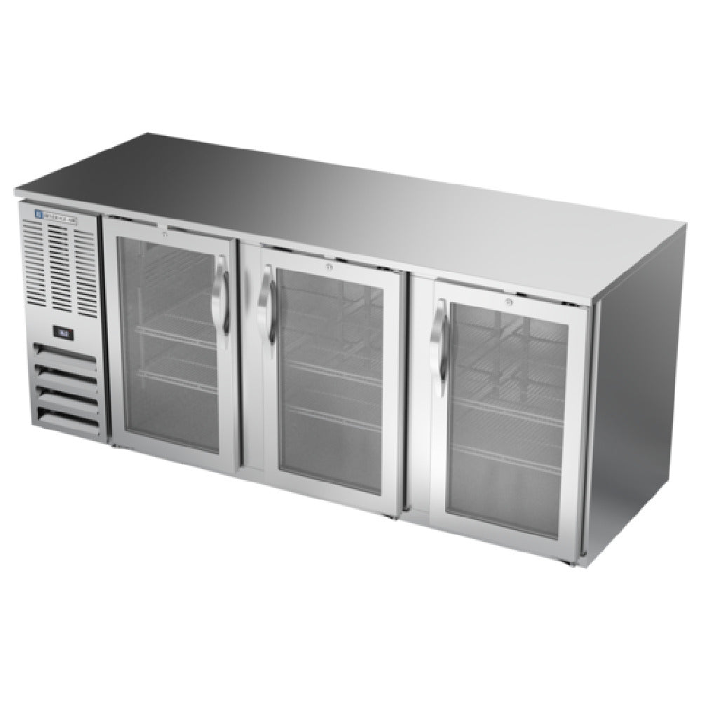 Beverage Air BB78HC-1-G-S - Refrigerated Back Bar Storage Cabinet, Three-section
