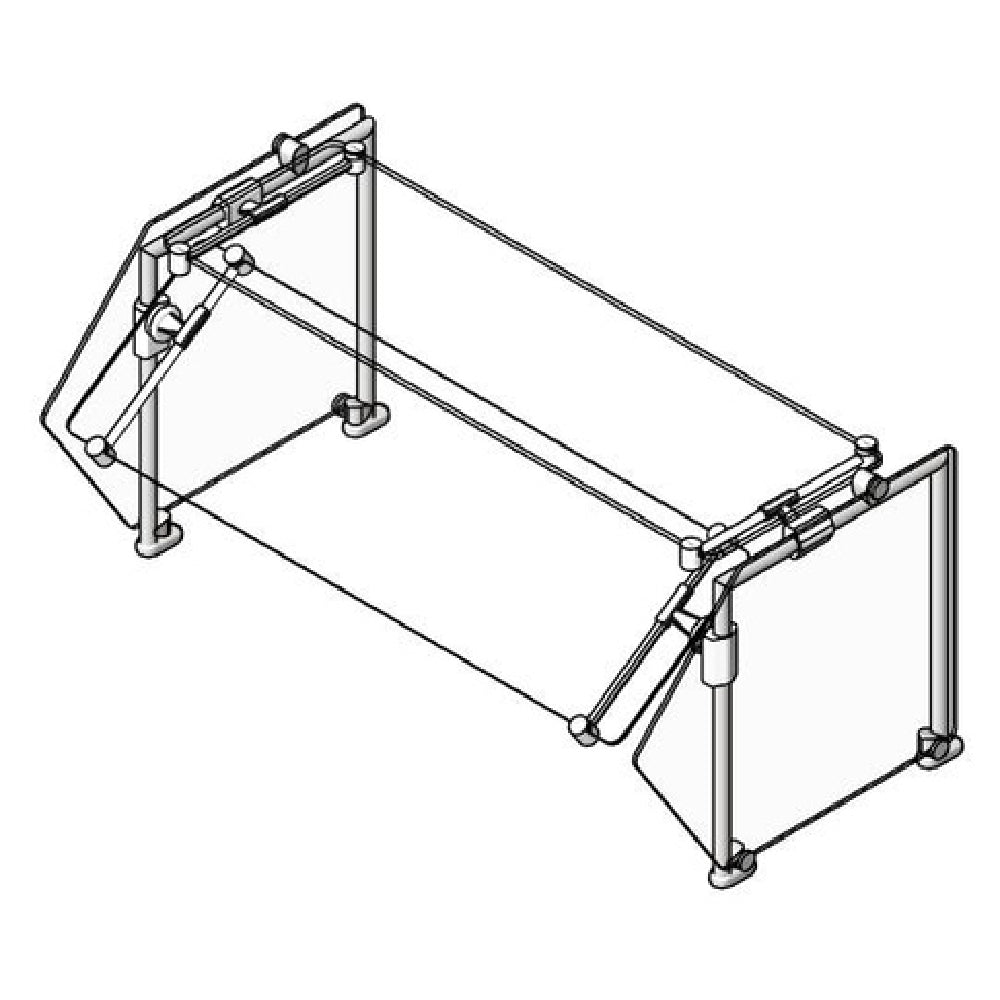 Eagle DCS3-SS-ST1 Spec-SHIELD™ Sneeze Guard Single Tier Single-sided