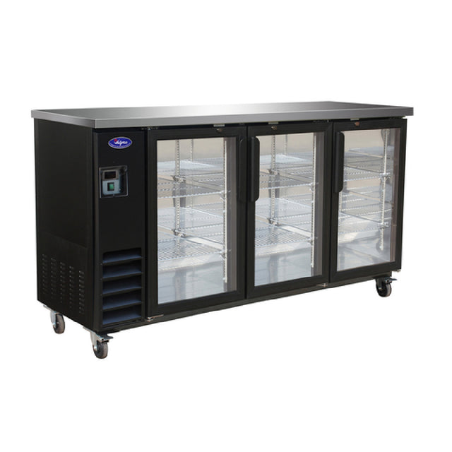 Valpro VP72G Refrigerated Back Bar Cooler Three-section 73"W