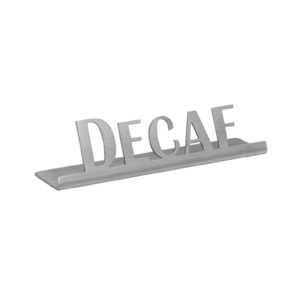 Service Ideas 1C-ST-DECAF-SIGN Service Ideas Laser Cut ID/Table Sign 18/8 Stainless