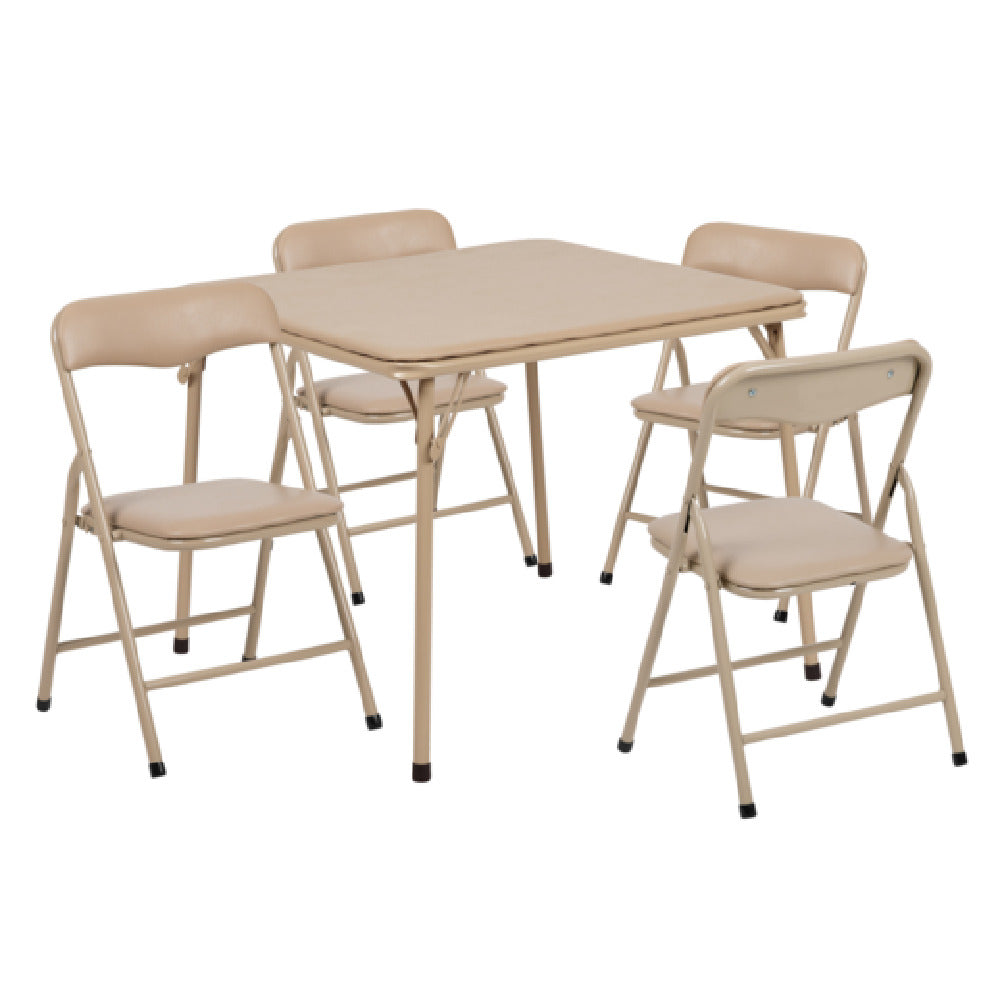 Flash Furniture JB-9-KID-TN-GG Mindy Kid's Folding Table And Chair Set Includes (1) 24"W X 24"D X 20-1/4"H Square Folding Table