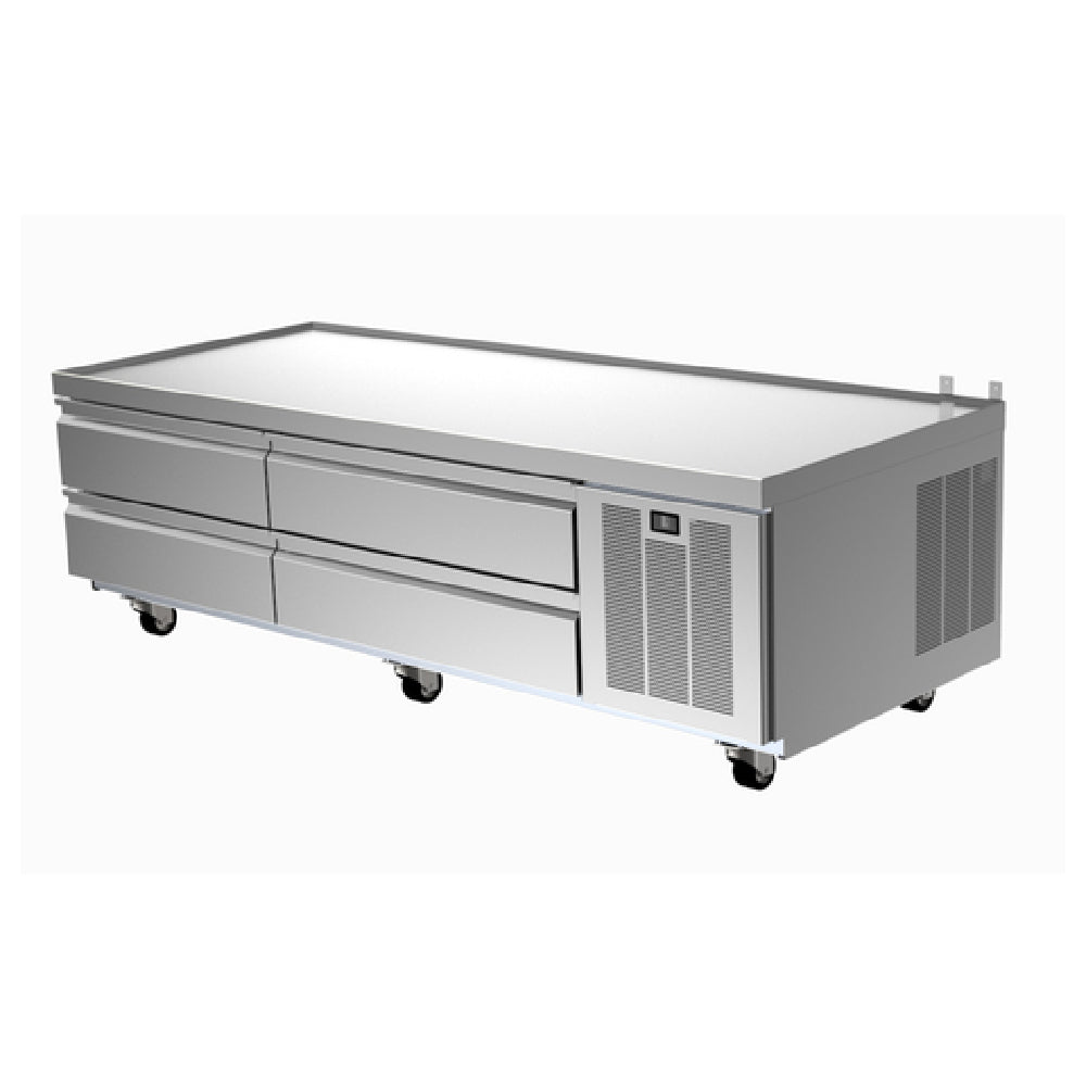 Delfield F2975CP Refrigerated Low-Profile Equipment Stand 75-1/4"W X 31-47/50"D X 24"H