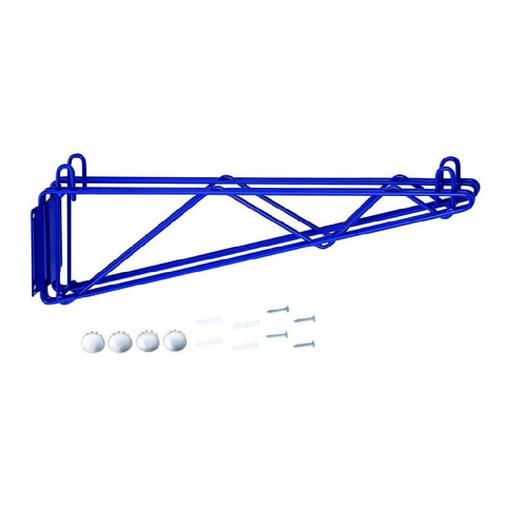 Hubert 73288 - CenPro Double Wall Mounting Bracket For Blue Epoxy Wire Shelving, 18" D