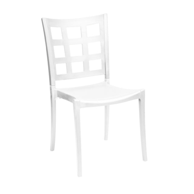 Grosfillex US076096 - Plazza Stacking Side Chair, Window Back Design, Resin Seat And Frame