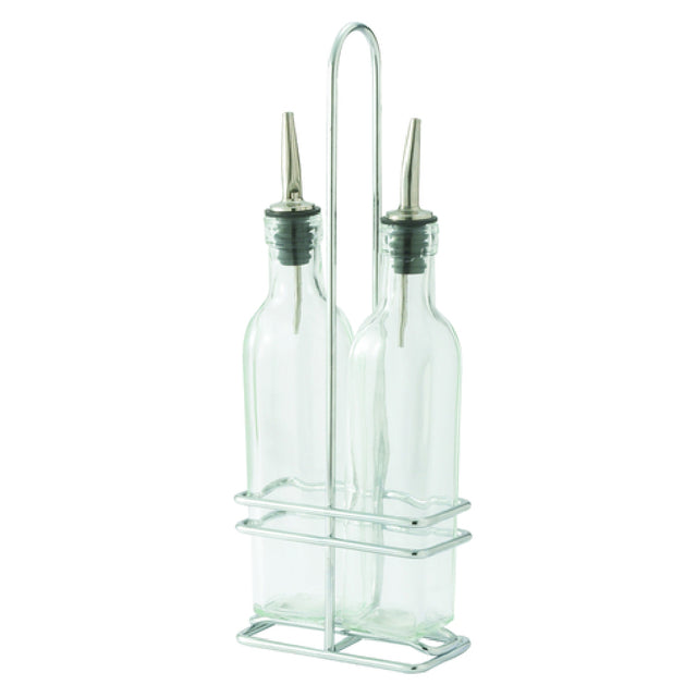 Winco GOB-16S Oil & Vinegar Cruet Set Includes: (2) 16 Oz. Square Bottles With Lids (GOB-16)