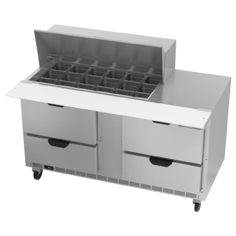 Beverage Air SPED60HC-18M-4 Mega Top Refrigerated Counter Two-section 60"W