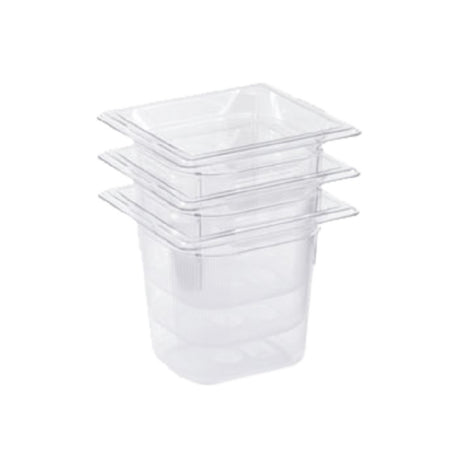 Vollrath 8062410 Super Pan® 1/6 GN Food Pan 2-1/2" Deep Low-temp Polycarbonate Clear Plastic