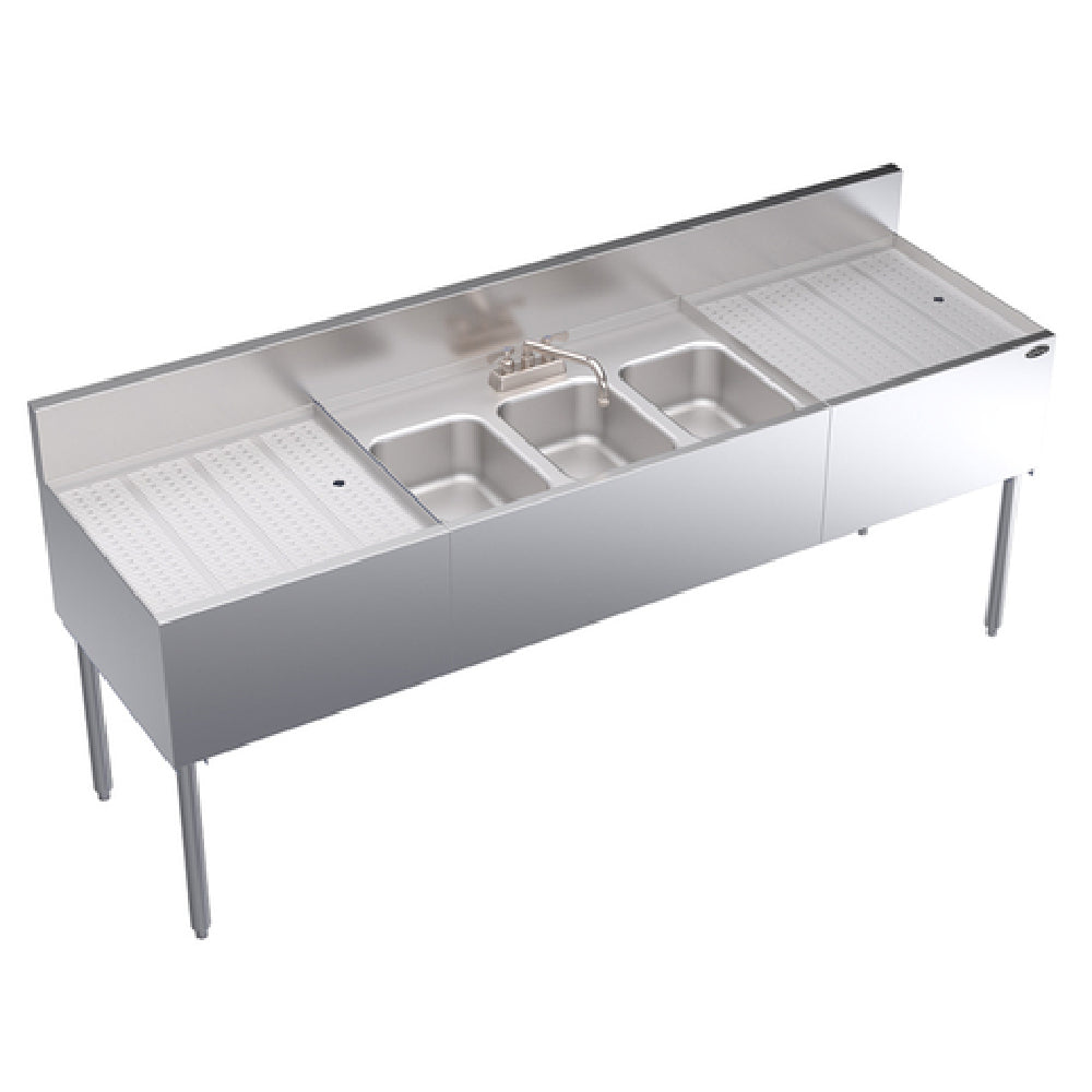 Krowne KR24-73C Royal Series Underbar Sink Unit Three Compartment 84"W X 24"D