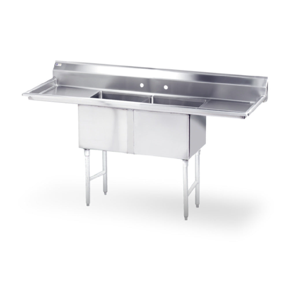 Steel Works Stainless SWS2C162012-18LR-318 Sink 18ga/304 Stainless Steel 25-1/2" X 68" X 43-3/4"H