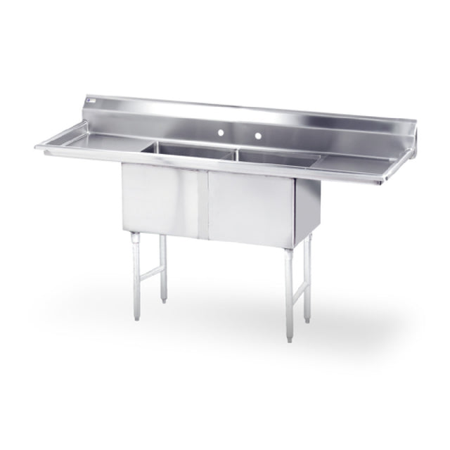 Steel Works Stainless SWS2C162012-18LR-318 Sink 18ga/304 Stainless Steel 25-1/2" X 68" X 43-3/4"H