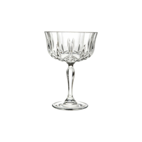 Steelite 672RCR364 Champagne Saucer Glass 8.0 Oz. (H 5-1/2" M 4" T 3-7/8" B 3-3/4") EcoCrystal