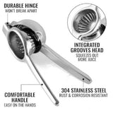 AllPoints 63404 Large Lemon Squeezer Stainless Steel