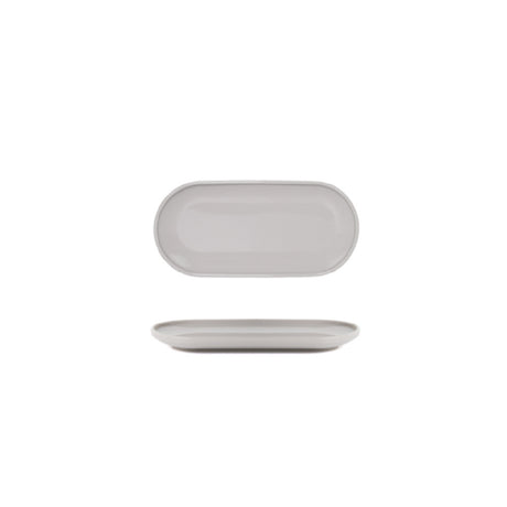 FOH DSU012GYP23 Bevel Plate 11" X 5" X 1"H Oval