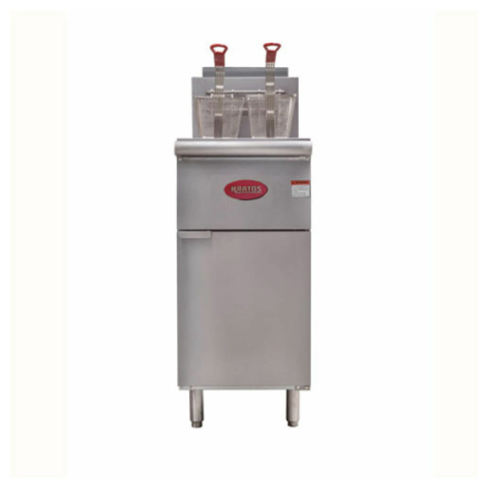 Hubert 29Y-011-NAT - Kratos® Commercial Gas Floor Fryer, (4) Burners, 50 Lb. Capacity