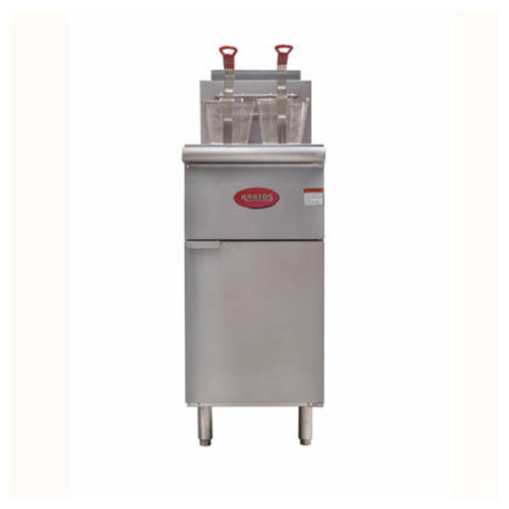 Hubert 86812 - Kratos® Floor Fryer, 15 1/2"W X 30 1/2"D X 45 1/2"H, 50 Lb. Oil Capacity