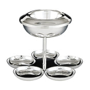 Steelite DW04955SS Cavier Set With 5 Bowls With Top Ring 8.0"W X 6.0"D Stainless Steel