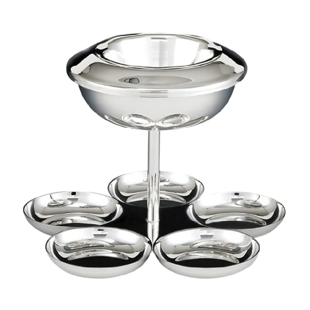 Steelite DW04955SS Cavier Set With 5 Bowls With Top Ring 8.0"W X 6.0"D Stainless Steel