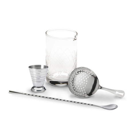 Mercer Culinary M37132 Barfly® 4-piece Cocktail Mixing Set Includes (1) 17 Oz. Mixing Glass