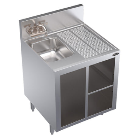 Krowne KR24-24SC-L Royal Series Underbar Wet Waste Cabinet Open Front Cabinet Base