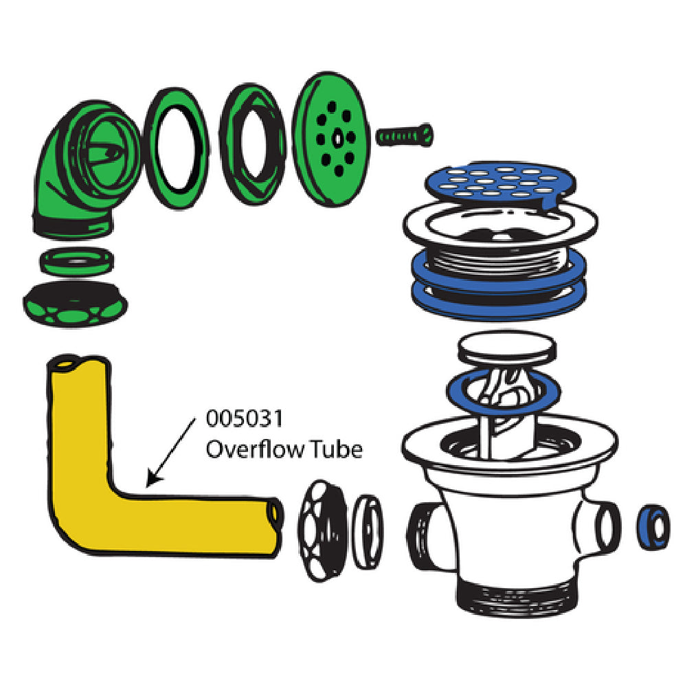 BK Resources 5031 Overflow Tube For Lever Drain