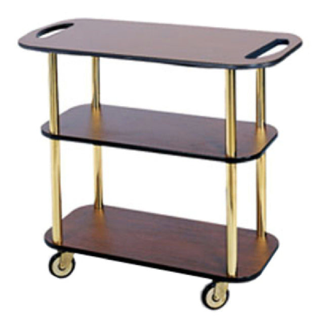 Lakeside 36104_BLACK Service Cart Rectangular 16"D X 42-1/2"W X 35-1/4"H