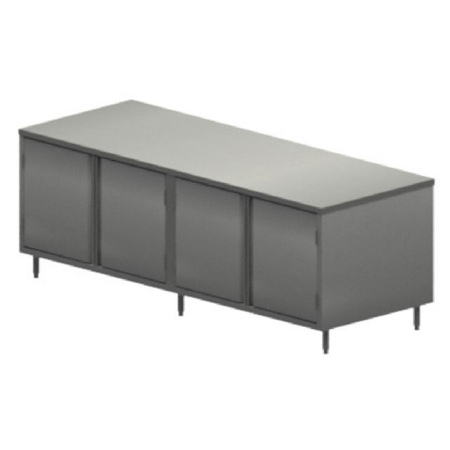 BK Resources CST-3696H Chef Table Cabinet Base With Hinged Doors 96"W X 36"D X 34-3/4"H Overall Size