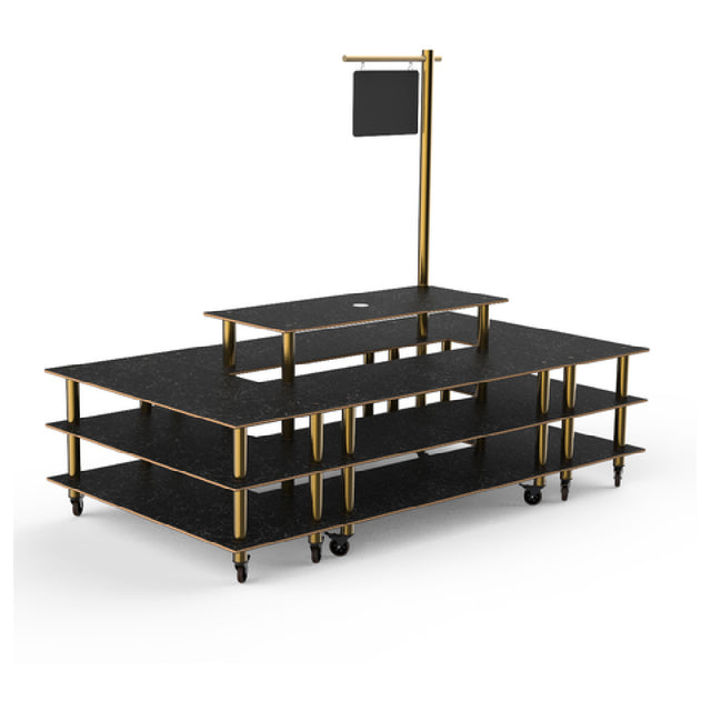 Steelite MGCMLB07MBXW Mogogo Buffet Solutions Modular Market Square 4-tier 130" X 71" X 107"H