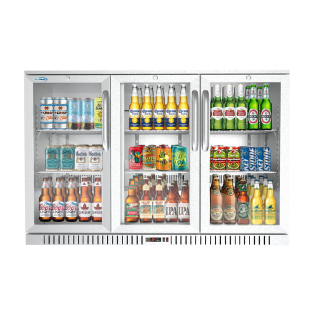 Koolmore BC-3DSW-SS Back Bar Refrigerator Three-section 53-1/10"W X 20-4/5"D X 35-1/5"H