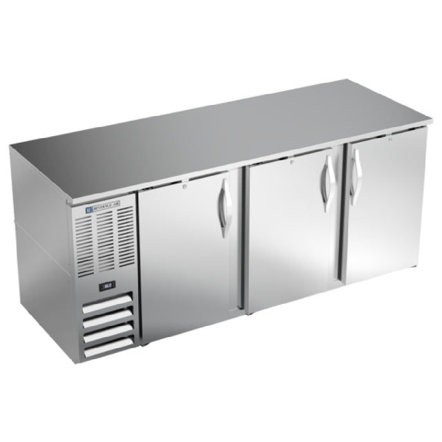 Beverage Air BB78HC-S - Refrigerated Back Bar Storage Cabinet, Three-section, 78"W X 30-3/8"D X 34"H