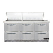 Continental Refrigerator D72N27M-FB-D Designer Line Mighty Top Sandwich Unit Front Breather