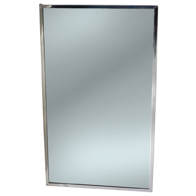 Franklin Machine Products 141-2179 Framed Mirror 30"H X 18"W Stainless Steel Frame