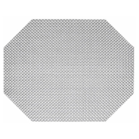 FOH XPM076SIV83 Metroweave® Placemat 11" X 14" Rectangle With Mitered Corners