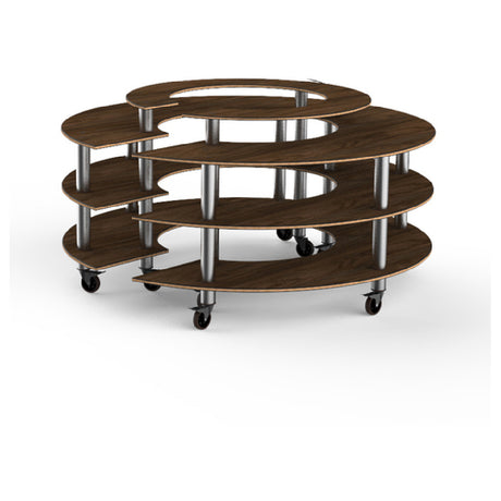 Steelite MGCMSB01WSXW Mogogo Buffet Solutions Modular Market Station 4-tier 81-1/2" Dia. X 41"H