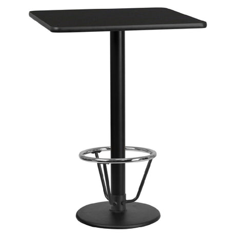 Flash Furniture XU-BLKTB-3030-TR18B-3CFR-GG Table 30"W X 30"D X 43-1/8"H Bar Height