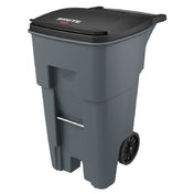 Rubbermaid FG9W2100GRAY - BRUTE® Rollout Container, 65 Gallon, Gray