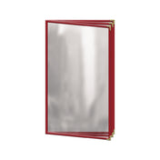 Risch TETB 8.5X14 Deluxe Clear Sewn Menu Cover 8-1/2" X 14" Triple Booklet