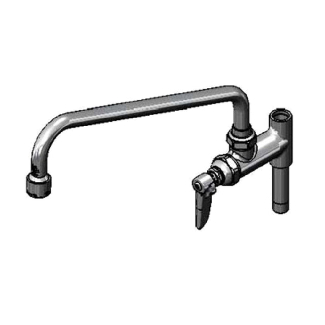 T&S Brass B-0156-VF22 Add-On Faucet With 12" Swing Nozzle Vandal Resistant Aerator & Lever Handle