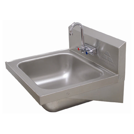 Advance Tabco 7-PS-49 Hand Sink Wall Mounted 16" Wide X 14" Front-to-back X 8" Deep Bowl