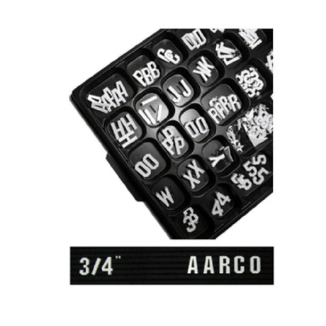 Aarco GF.75 Letter Set 3/4"H Gothic Style Typeface