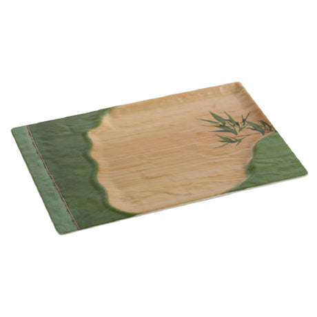 Yanco BA-212 Bamboo Style Plate 12"L X 7-1/2"W Rectangular