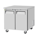 Turbo Air EUR-36-N6-V E-line Undercounter Refrigerator Two-section 36-3/8"W X 30"D X 30-1/2"H