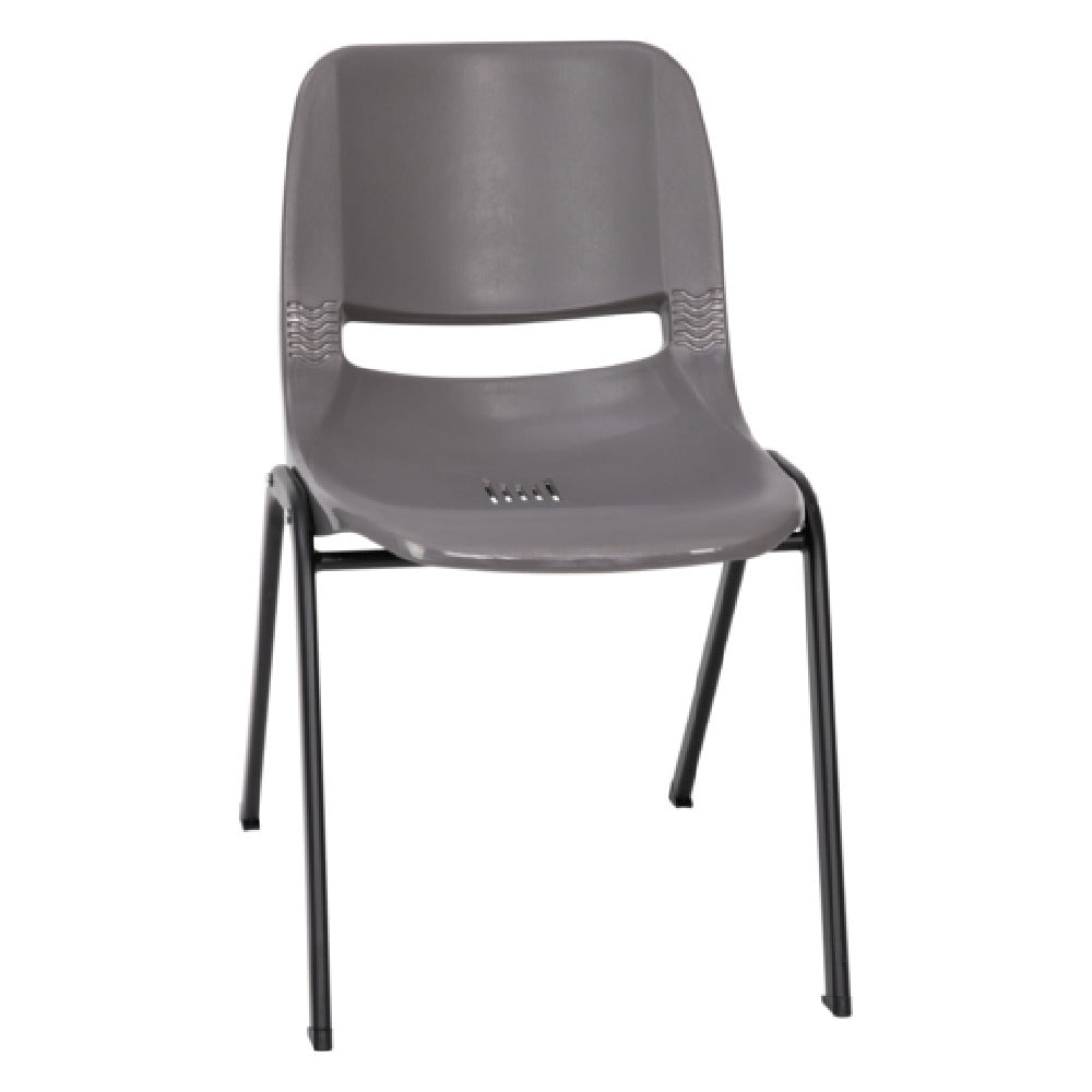 Flash Furniture RUT-16-PDR-GY-GG Hercules Series Student Shell Stacking Chair 661 Lb. Weight Capacity