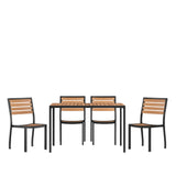 Flash Furniture XU-DG-304860364-GG Patio Dining Table Set Includes (1) 48"W X 30"D Rectangular Table